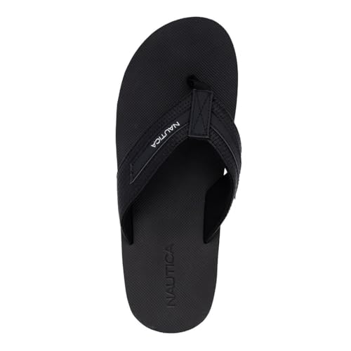 Image of Nautica Men's Flip Flop Shower Sandals Slides - Comfortable Waterproof Beach Footwear Slip-On Thong (Medium /Wide Width)