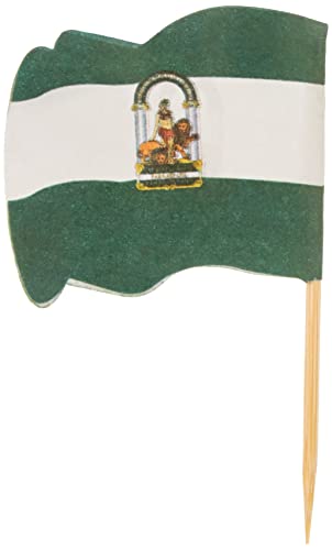 García de Pou 205.09 Banderitas Andalucía, 4 x 2.5 x 6.5 Cm, Set de 144, Multicolor