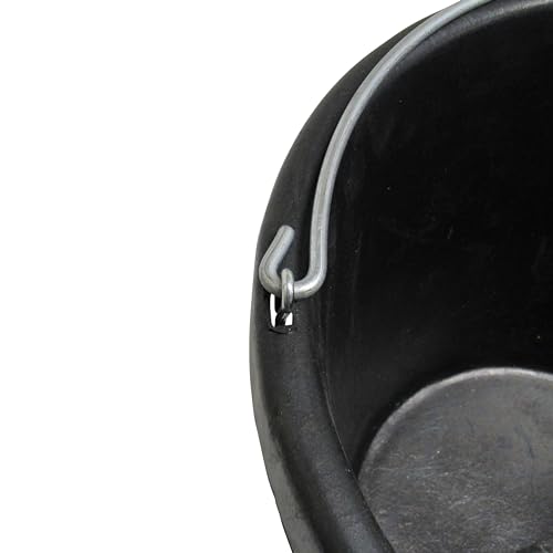 Large Flat Sided Water Bucket 17L (Set of 1 or 2 Horse Feed Equestrian Handle Stable) (1)