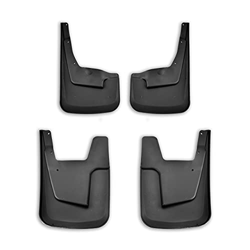 Image of Tecoom No Drill Mud Flaps Compatible with Ram 1500 2019 2020 2021 Without Fender Flares, Not for 2019 Ram 1500 Classic Model, Front and Rear Splash Guards Set 4Pcs, ABS Molded