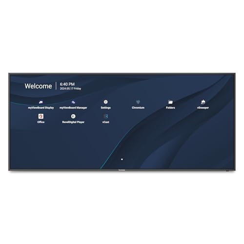 Image of ViewSonic CDE105UW 105-Inch 5K UHD (5120x2160p) Ultrawide 21:9 Digital Signage Display, 24 /7 Operation, 500 cd /m2 High Brightness, Remote Management, Landscape and Portrait Mode
