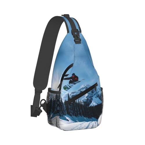 Morrales de senderismo bandolera con diseño snowboard miniatura 2