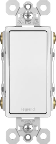 Image of Legrand Radiant TM874WCC6 15 Amp Rocker Wall Switch, 4-Way Decorator Light Switches, White (1 Count) (Pack of 6)