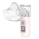 ULTRASONIC Nebulizer, Model NE-520, Smart Digital Display Portable Nebulizer for Adults and Kids, Portable Nebulizer- Rechargeable Nebulizer for Travel and Home Use, Take-Along Nebulizer for Kids