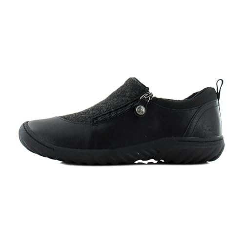 Image of JBU Women's Elodie Comfortable Casual Flexible Arch Support APMA Accepted Side-Zip Walking Flat