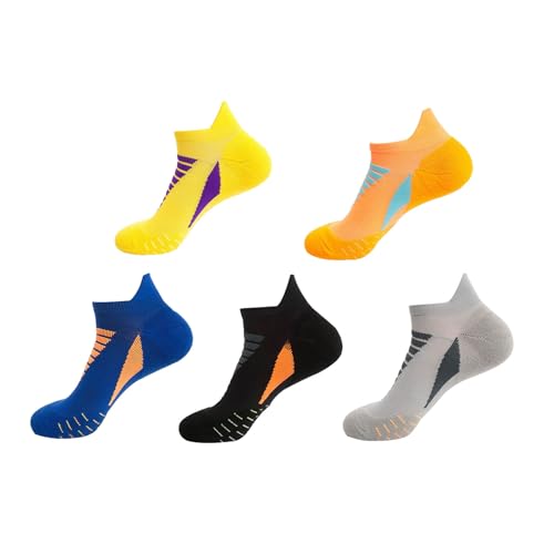 Hywell Mens Low Cut Padded Breathable Socks for Runnin，Men's Ankle Socks with Cushion