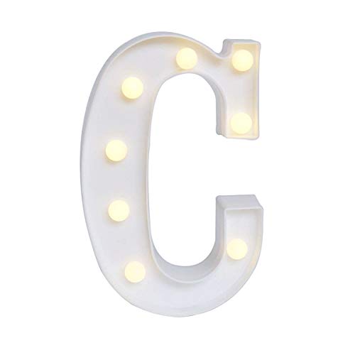 Lettres de lalphabet à LED avec lumière blanche chaude pour décoration dintérieur, fête, bar, mariage ou festival