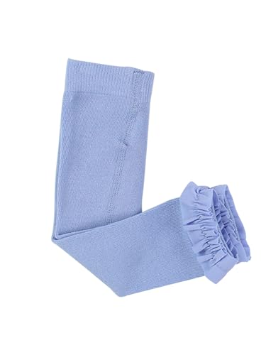 RuffleButts Baby/Toddler Girls Footless Ruffled Tights - Periwinkle Blue, 12-24m