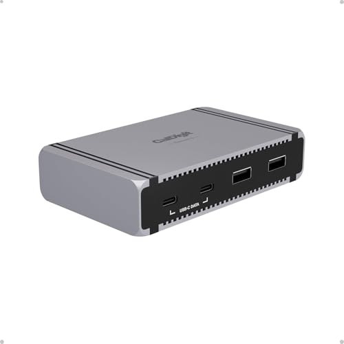 CalDigit E5 - Thunderbolt 5 Element 5 Hub - 9-Port, 4xThunderbolt 5/USB4 v2 Ports, 3xUSB-A & 2xUSB-C 10Gb/s Ports, Single 8K, Dual 6K/8K, or Dual 4K@240Hz Displays, 90W Charging, 0.8m Cable 180W PSU