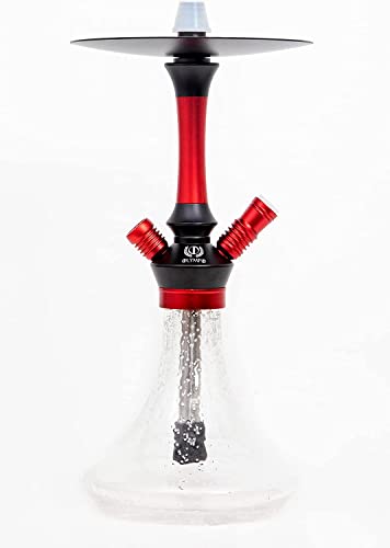Shisha - Olympo Complete Shisha, Glass Base, ionisiertes Aluminiumgehäuse, komplettes Set, plus Tragetasche… – Bild 3