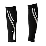 CHYLMAPHEN 1 Pair Leg Cover Compression Sleeves Breathable Elasticity Calf Compression Sleeve Sweat Absorption for Shin Splint Relief, Recovery, Running(Black,L-XL)