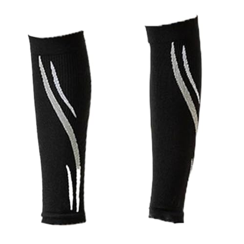 CHYLMAPHEN 1 Pair Leg Cover Compression Sleeves Breathable Elasticity Calf Compression Sleeve Sweat Absorption for Shin Splint Relief, Recovery, Running(Black,L-XL)