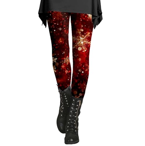 Leggings para mujer, leggings deportivos de lentejuelas estampadas con glúteos suaves y delgados, mallas de entrenamiento para mujer, 2-vino, 5XL