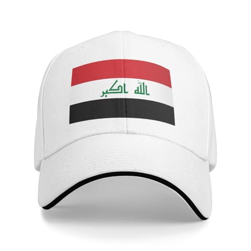 Gorra de béisbol con bandera de Iraq para hombre y mujer miniatura 1
