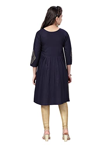 Image of muhuratam Girl's Cotton Regular Tunic Shirt