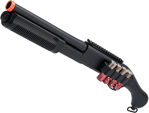 Evike Airsoft - CYMA Standard M870 3-Round Burst Multi-Airsoft Shotshell Loading Airsoft Shotgun (Model: AOW-C Standard/Black)