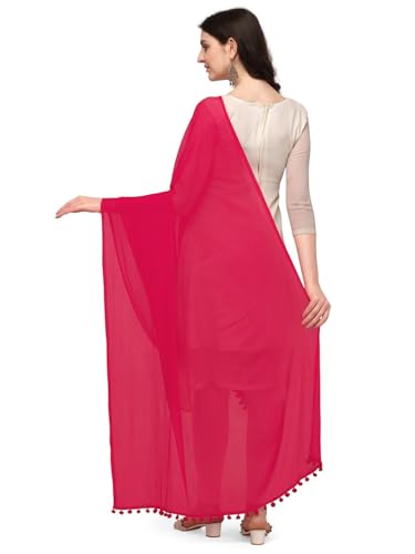 Chandrakala Chiffon Dupatta for Women, Shawl Scarf Wrap Chunni (D274-P)3