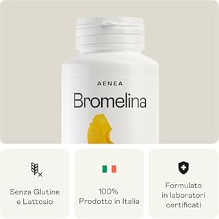 Aenea Integratore Bromelina Forte Drenante Naturale, 30 Cpr da 1200mg, Circolazione Gambe Drenante e Microcircolo, Gambe Gonfie e Pesanti, Bromelina Strong con Estratto di Ananas