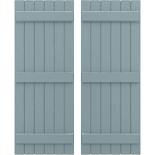 21"W x 35"H Americraft Six Board (3 Batten) Exterior Real