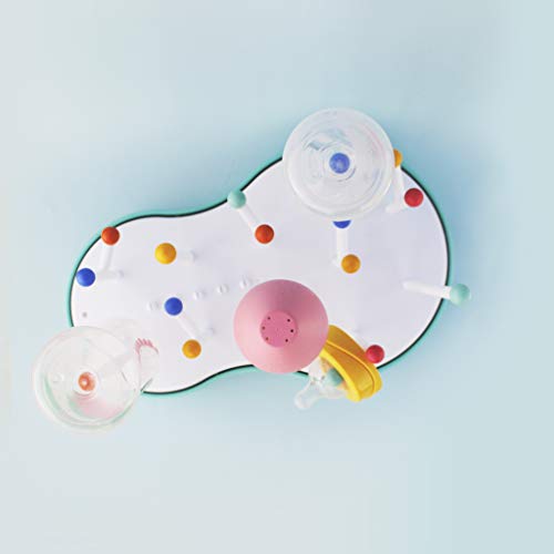 Égouttoir pour biberon blanc bleu accessoires vaisselle bébé