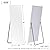 NeuType Full Length Mirror Standing Hanging or Leaning Against Wall, Large Rectangle Bedroom Floor Dressing Mirror Wall-Mounted , Aluminum Alloy Thin Frame, White, 65"x22"
