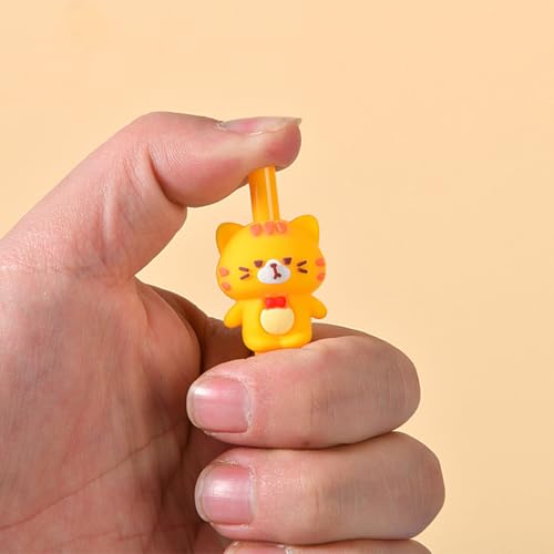 6 bolígrafos retráctiles de gel negro 0.5mm diseño animal miniatura 5
