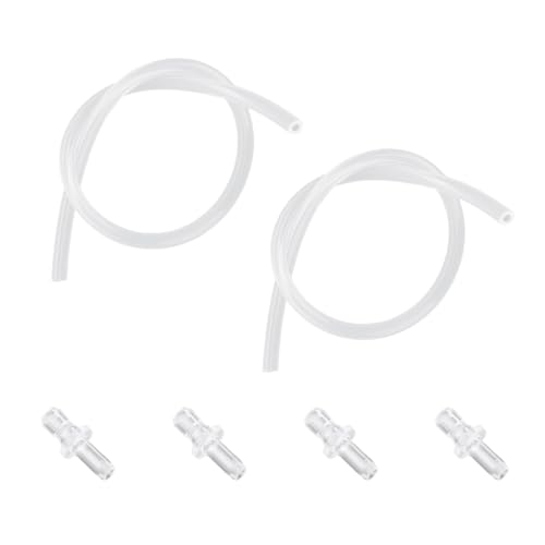 2 Pcs Milk Tubes Hoses with 4 Connectors