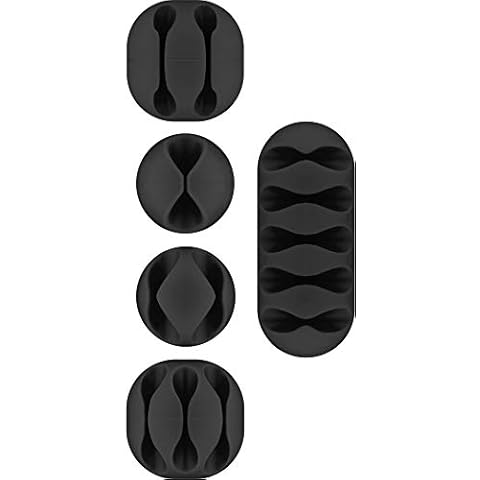 goobay 70683 Storage and Fixing Cables Set of 5 Black Cover