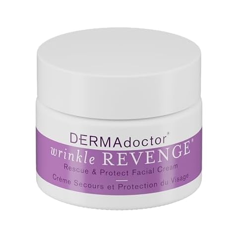 DERMAdoctor Wrinkle Revenge Dermatologist Formulated Anti Wrinkle Face Cream, Day and Night Moisturizer with Squalane and Peptides - 1.7 oz Cover
