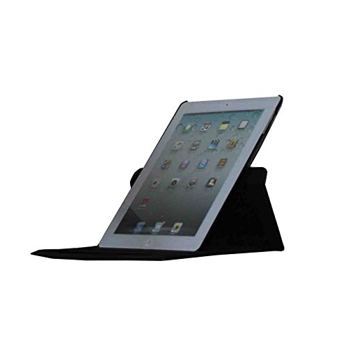 Ipad 2 Case, Ipad 3 Case, Ipad 4 Case, Lingsor 360 Degree Rotating Stand Magnetic Smart Leather Cover Auto Sleep Wake For Ipad 2/3/4 With Film And Stylus, Black #TOP4