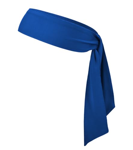 Sport Tie Headbands Tennis Head Tie for Men Women Sports Fans Ninja Soccer Basketball Teams Head Ties Halloween (Blue)