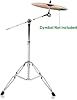 YAGEANNL Cymbal Stand Double Braced - Straight and Tilted Cymbal Holder,Height Adjustable Boom Cymbal Stand Tripod with Non-Slip Feet and Gearless Cymbal Tilt（No Cymbal） #2