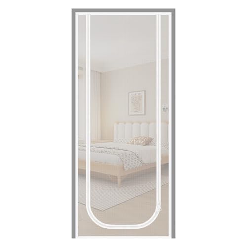 Porta schermo per gatti – Griglia a prova di gatto con doppia chiusura lampo – Protezione per gatti per terrazze, soggiorno, casa, cucina, bagno, balcone