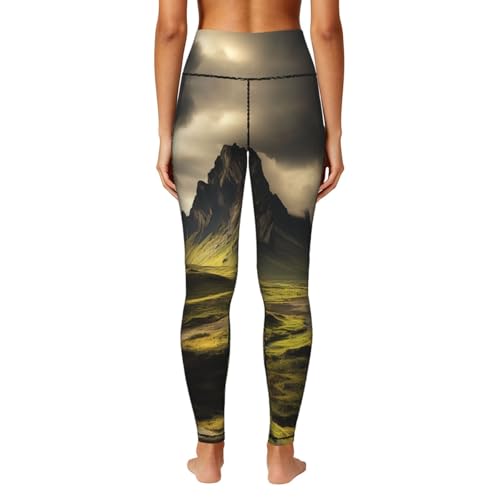 Leggings con estampado de Islandia elásticos, pantalones de entrenamiento mujer con bolsillos útiles 4