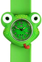 Frog watch-3D Animals-Multi Colour-Easy to Read Clock-Fashion Watches-Time Teaching-Children Boys Girls-Splash Resistant-Easy snap on Wrist Watches-Perfect Birthday Gifts Christmas Gift