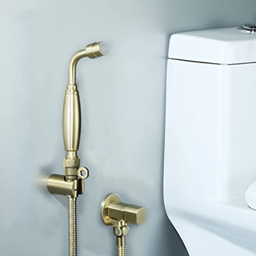 Pulvérisateur bidet à main or brossé douche shattaf toilettes laiton