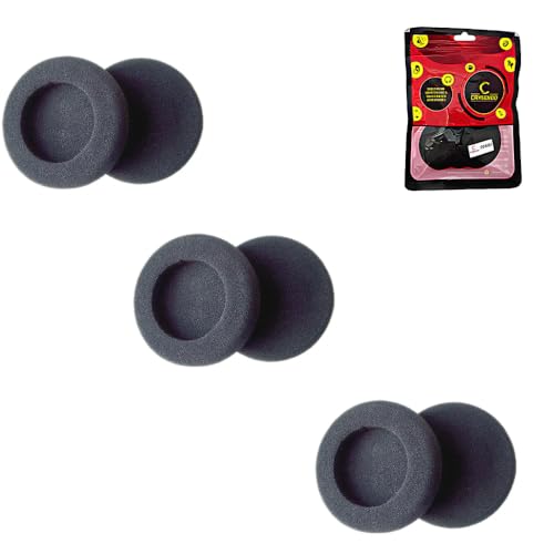 Image of Crysendo Cushion for Koss Porta Pro 55mm Foam Ear Pads 3 Pairs Black Pack