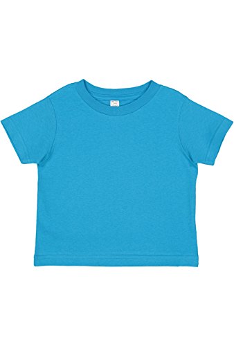 Rabbit Skins 5.5 oz Little Kid Short-Sleeve T-Shirt, 2T, Turquoise