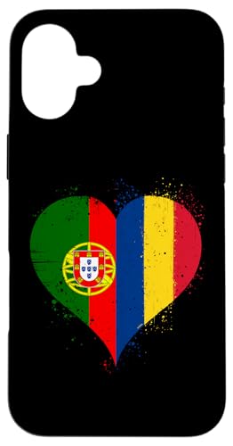���[�}�j�A�|���g�K���l�̌ւ��\�����[�}�j�A�|���g�K���̊� Romania Portugal Flag for Fans �X�}�z�P�[�X iPhone 16 Plus �p