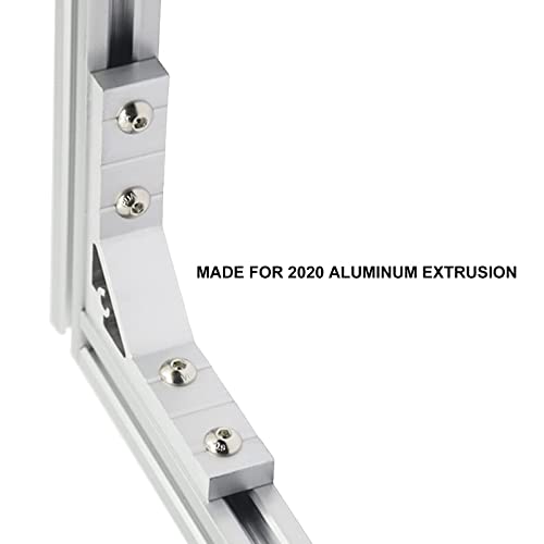 Aluprofil 20x20 Eckwinkel Verbinder 8pcs für Aluprofil Silber