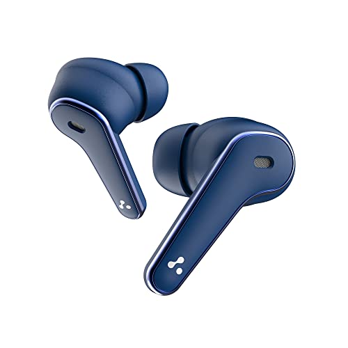 Ambrane Dots Dew True Wireless in Ear Earbuds with Up to 30 Hrs Playtime, Environmental Noise Cancellation, Latest Bluetooth V5.2, 10mm Drivers with BoostedBass™, Lightweight,IPX4 Splash Proof(Blue)