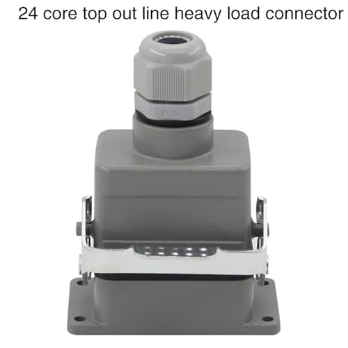Conector de alta resistencia con inserción industrial de 24 núcleos y toma de aire rectangular 5