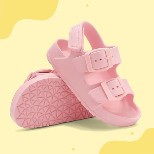 Image of Toddler Girls Boys Sandals Adjustable Buckle EVA Slipper Sandals With Hook Loop Back Strap