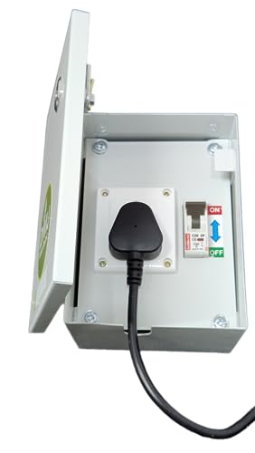 Image of Divij EV Charger Power Box with Lock & 2 Keys,MCB, 6 /16A Socket Preinstalled, Perfect fit for major 2 /3 /4 Wheelers brands Charger