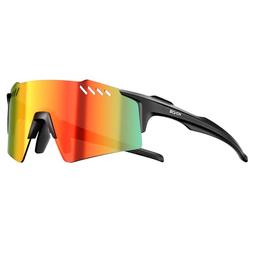 SCVCN Cycling Sunglasses for Men Women, UV400 Sports Sunglasses with HD TAC Lens, 28g Lightweight TR90 Frame, Adjustable Nose Pad & Airflow Vents for Running 01 - image 1