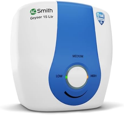 AO Smith Geyser 15 Ltr With 5 Star BEE Rating, Vertical Water Heater | Geyser 15+ Litre For High Rise Building | 7 Year Tank Warranty, 2 Year Comprehensive Warranty | SDS-GREEN-015