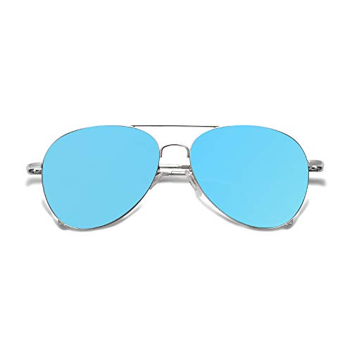 Image of SOJOS Classic Aviator Sunglasses for Women Men Metal Frame Spring Hinges SJ1030