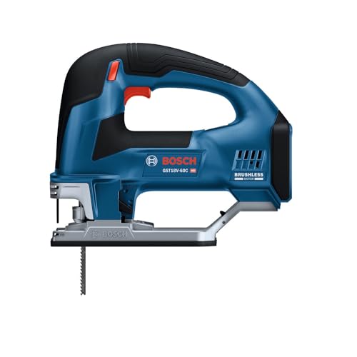 BOSCH GST18V-60CN 18V Brushless Connected Top-Handle Jig Saw, 3,800 SPM, LED Light, Tool-free Blade Change (Bare Tool) by Bosch - Image 4