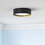 BrightHome Flush Mount LED Ceiling Light, 13in 2400LM 25W, 3 Color (3000K, 4000K, 5000K) Dimmable Black Gold Modern Lamp for Bedroom, Bathroom, Hallway, Kitchen - Image 2