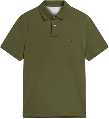 Tommy Hilfiger Polo pour Homme 1985 Regular Polo Mw0mw17770 S/S, Vert Chasseur, L